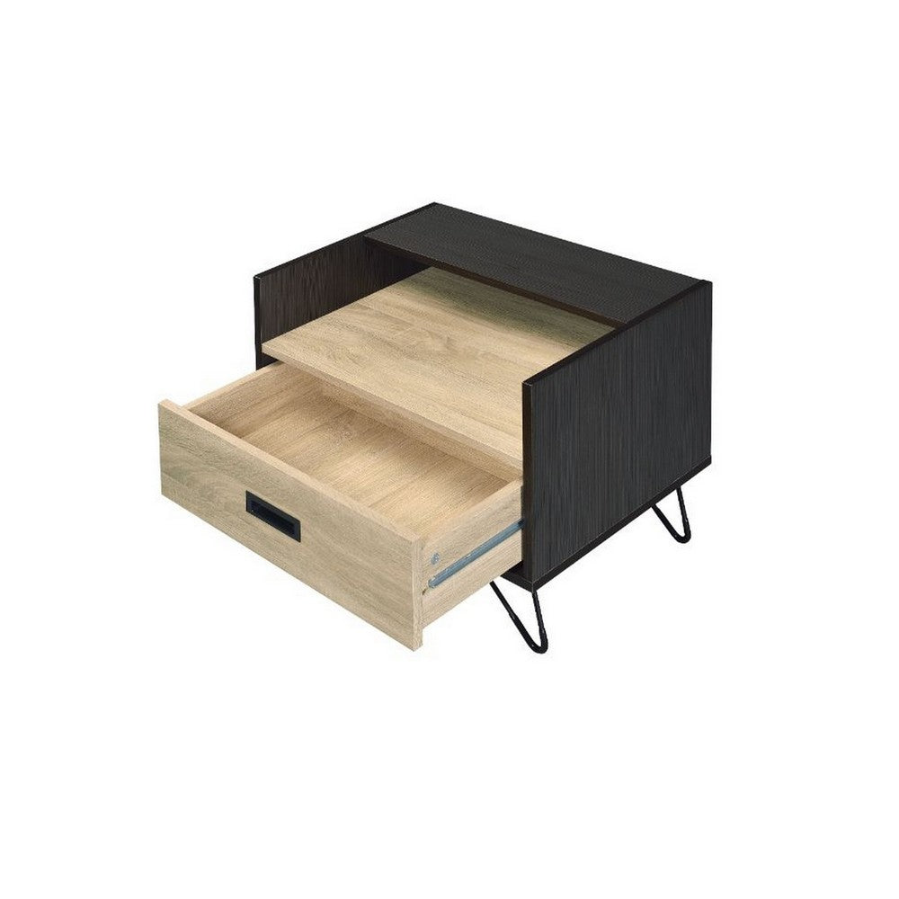 Benjara Accent Table Possessing Metal Leg with Tip