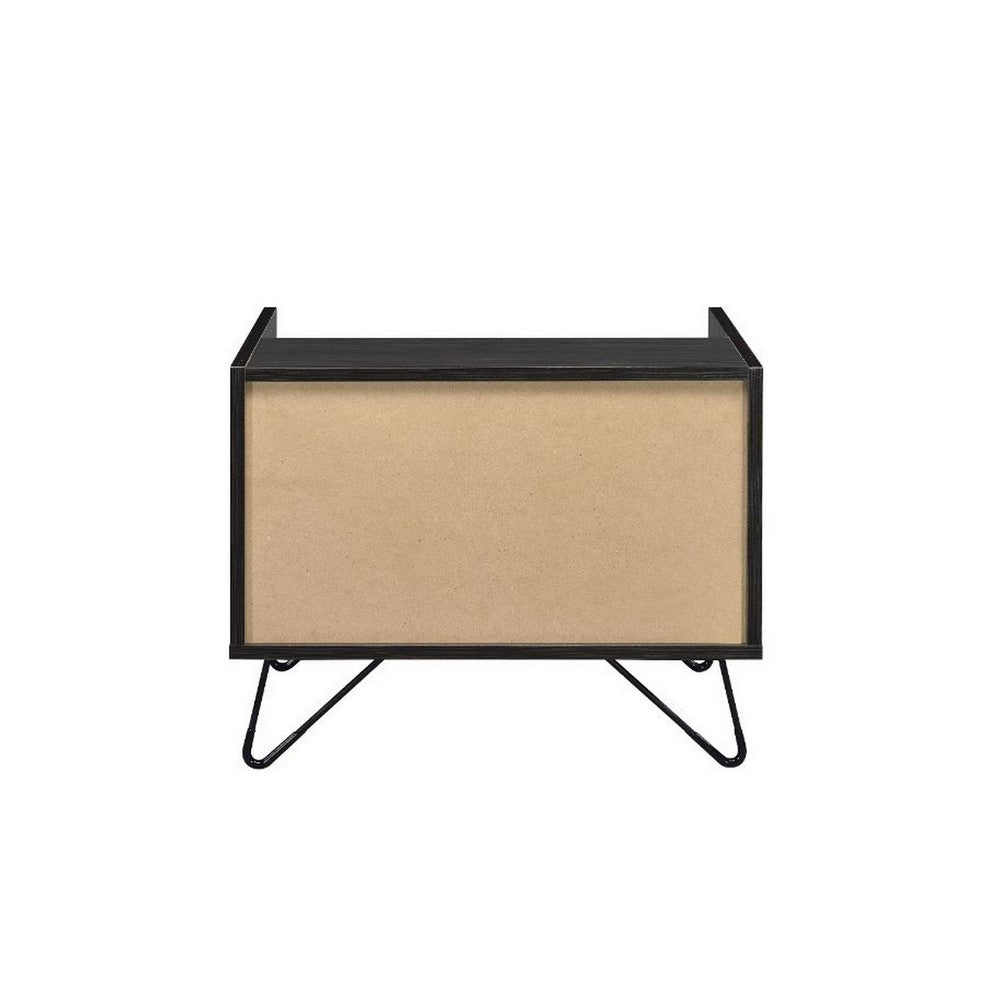 Benjara Accent Table Possessing Metal Leg with Tip