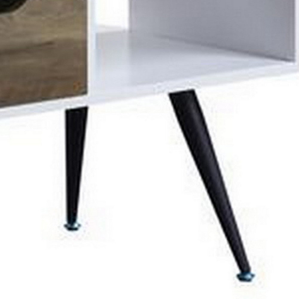 Benjara Coffee Table with Melamine Paper Veneer Top And 1 Drawer, White