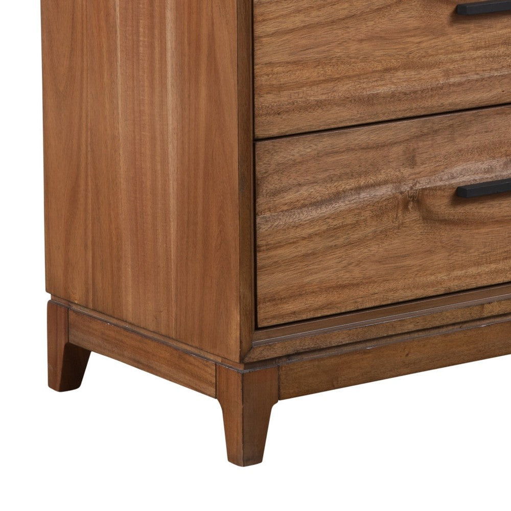 Benjara Chest with 3 Drawers And Wooden Frame, Brown