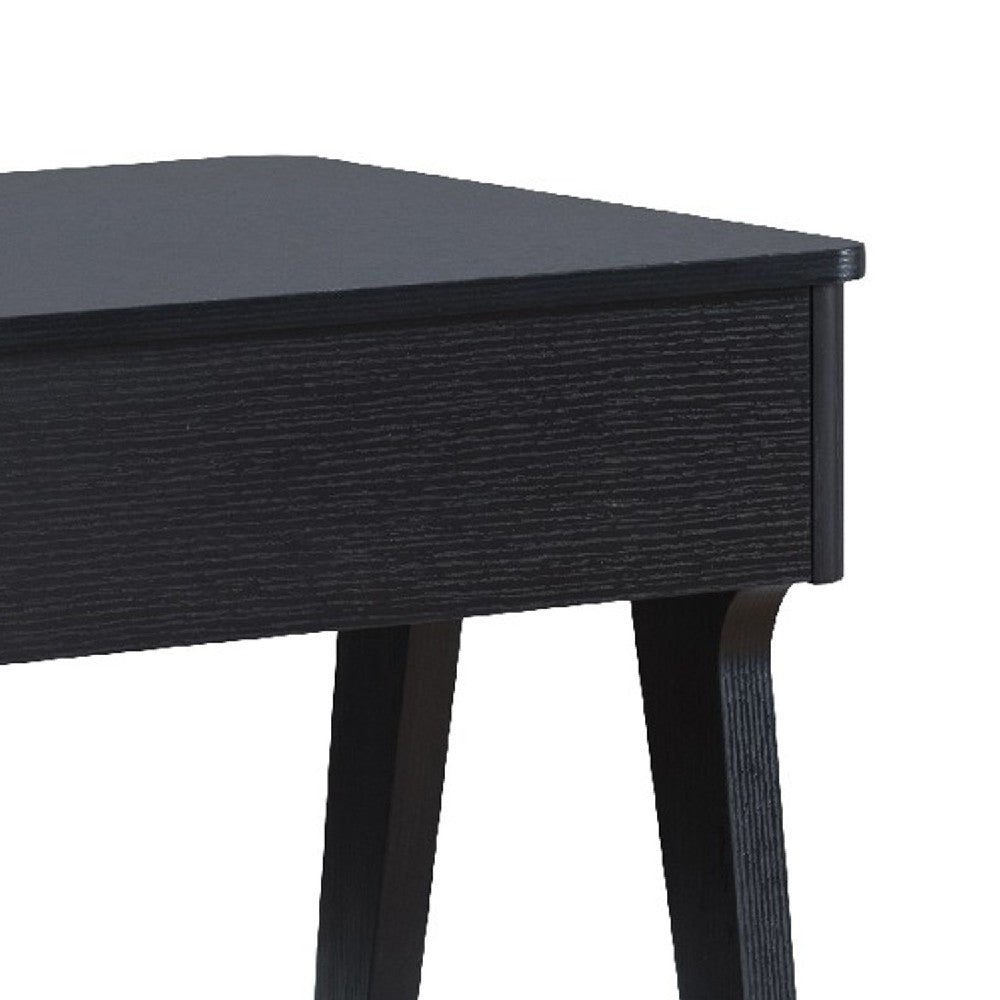 Benjara 22 Inch Edward End Table with Lift Top And Bottom Shelf, Black