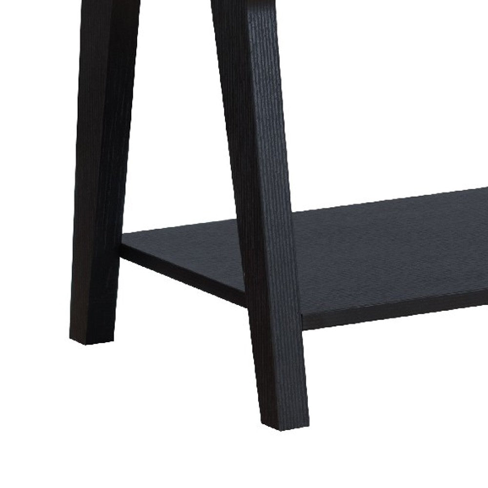 Benjara 22 Inch Edward End Table with Lift Top And Bottom Shelf, Black