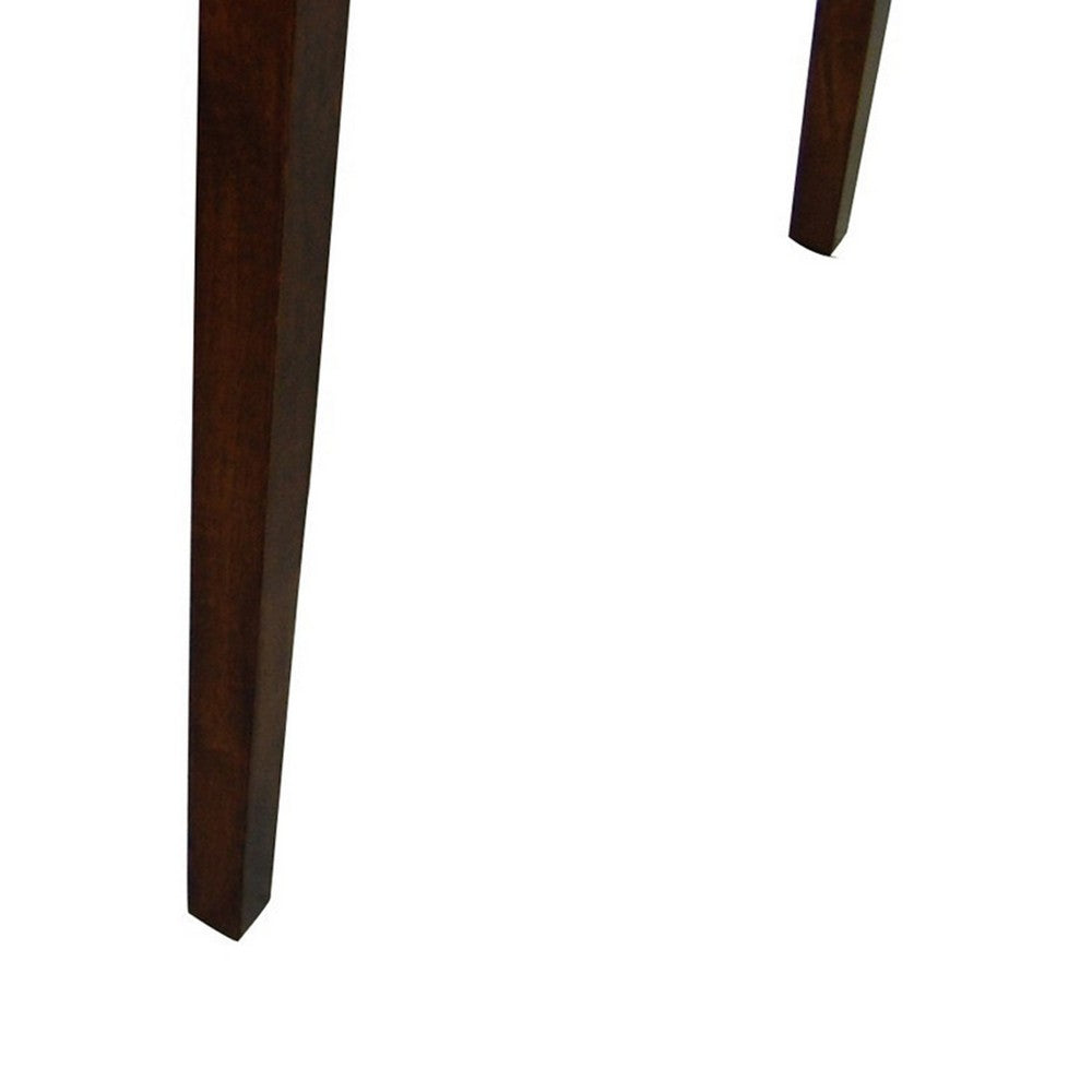Benjara Nova 60 Inch Rectangular Dining Table, Tapered Legs, Rich Walnut Brown