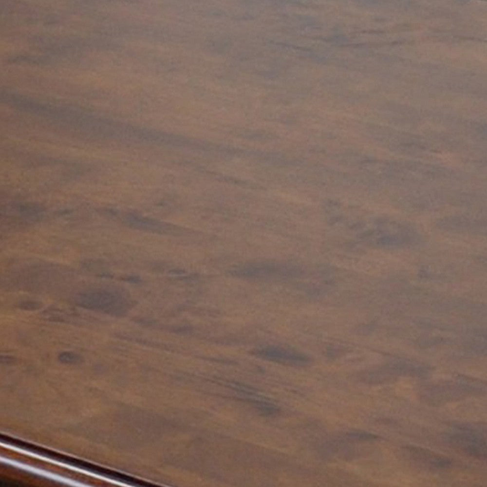 Benjara Nova 60 Inch Rectangular Dining Table, Tapered Legs, Rich Walnut Brown