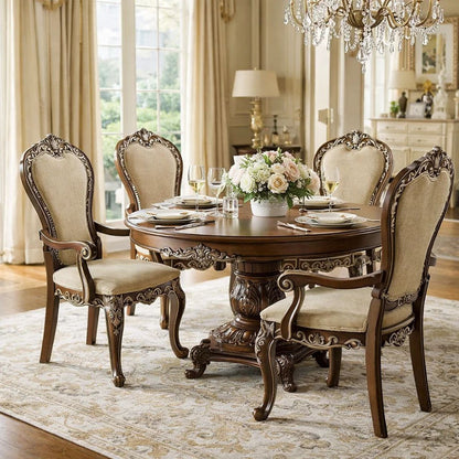 Benjara 24 Inch Classic Upholstered Armchair, Scrolled Details, Nailhead, Brown