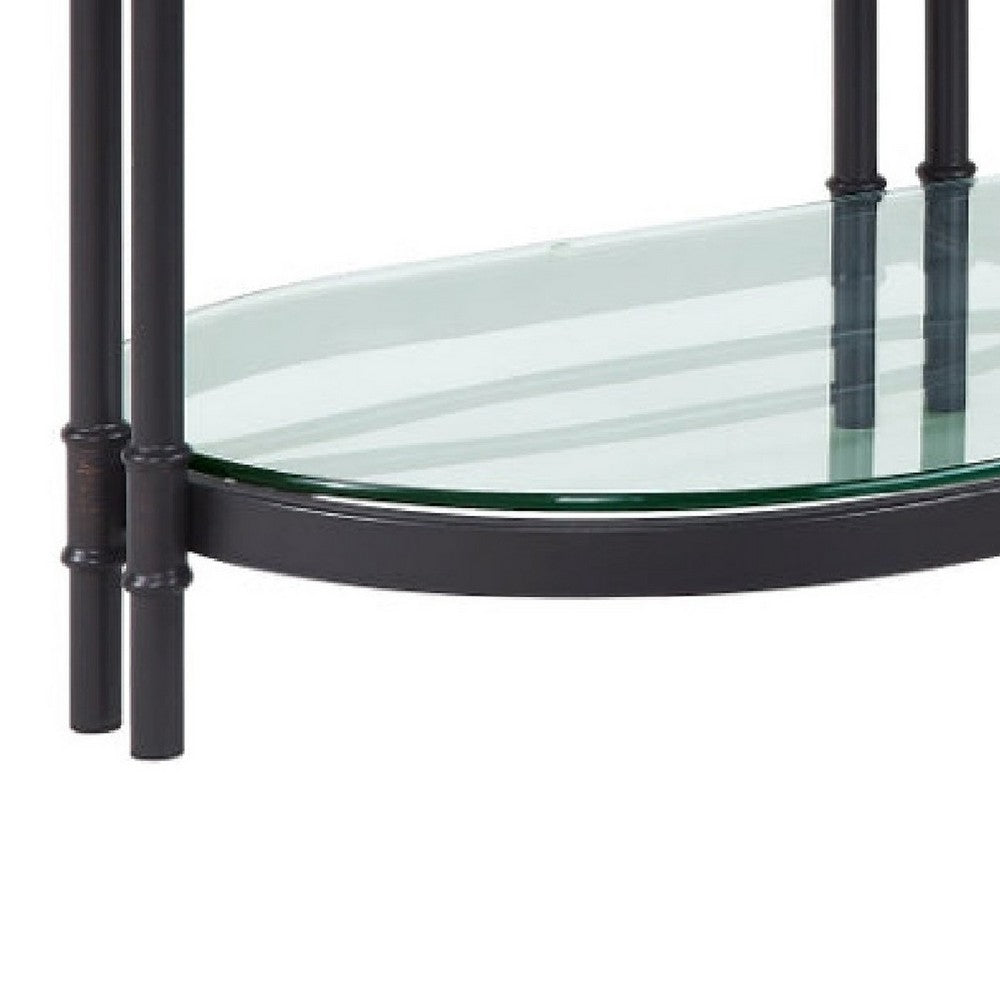 Benjara Ley 47 Inch Wood Coffee Table, Oblong, Industrial Design, Oak