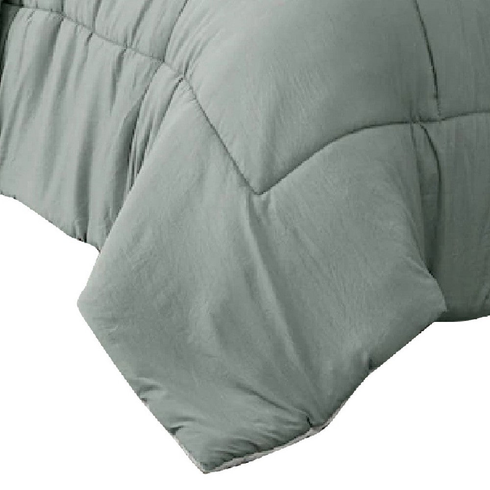 The Urban Port Alice 8 Piece King Comforter Set, Reversible, Soft Sage By The Urban Port