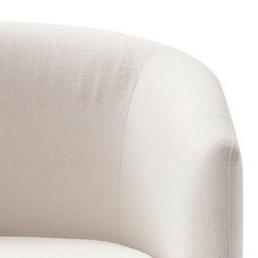 Benjara Cid 24 Inch Modern Dinning Chair, Stain Resistant Velvet And Brass, Beige