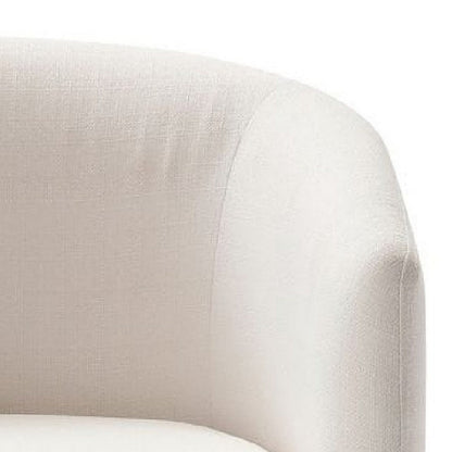 Benjara Cid 24 Inch Modern Dinning Chair, Stain Resistant Velvet And Brass, Beige