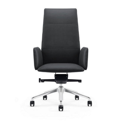 Benjara Cid 24 Inch Modern Office Chair, Knee Tilt, Sleek Tall Back, Black