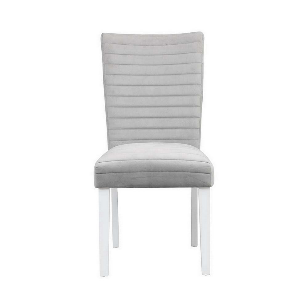 Benjara 22 Inch Wood Dining Chair, Metal Scroll Accent, Set of 2, Rustic Brown