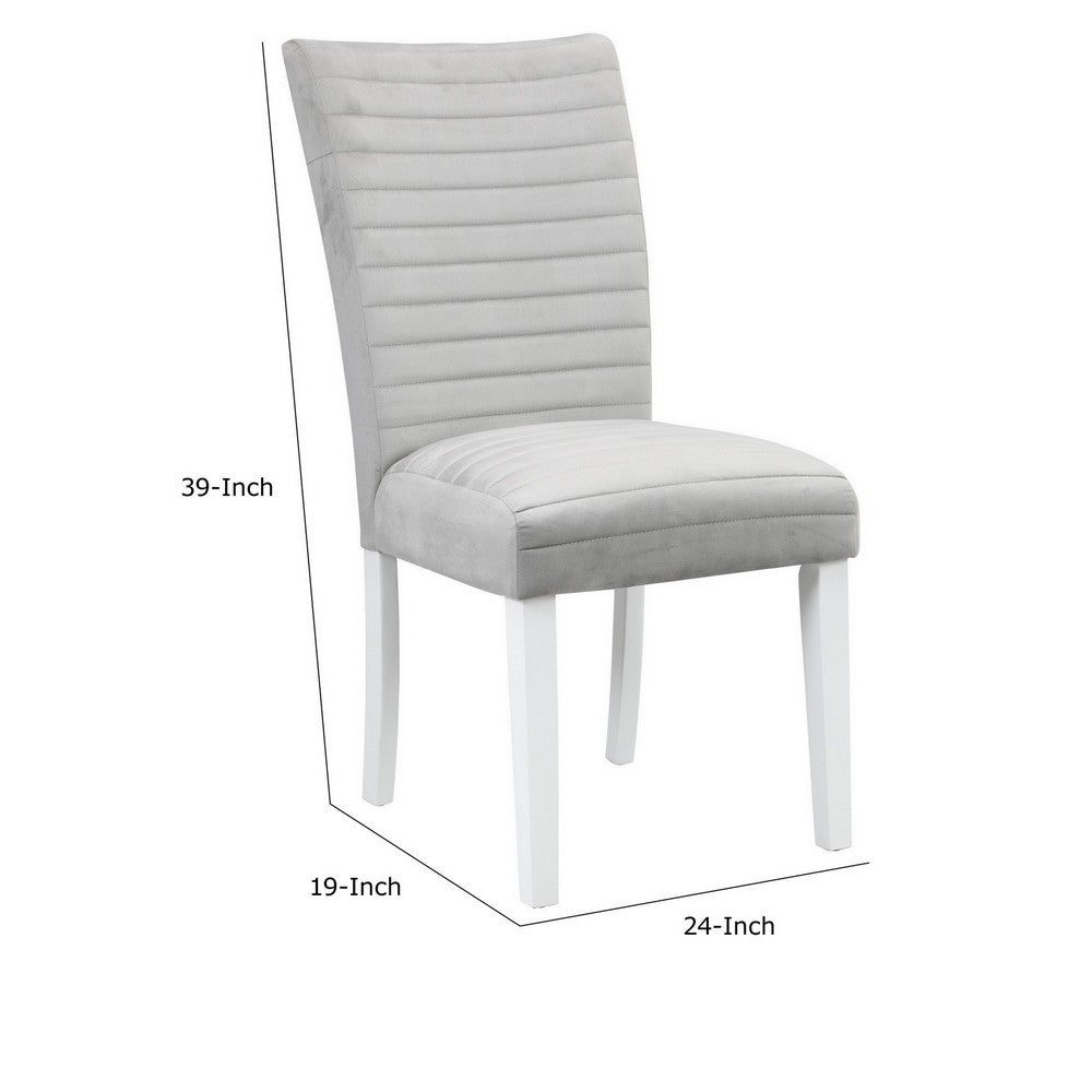 Benjara 22 Inch Wood Dining Chair, Metal Scroll Accent, Set of 2, Rustic Brown