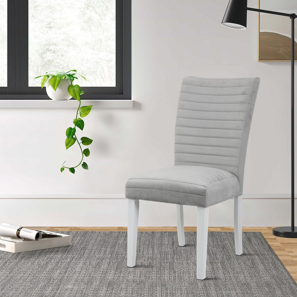 Benjara 22 Inch Wood Dining Chair, Metal Scroll Accent, Set of 2, Rustic Brown