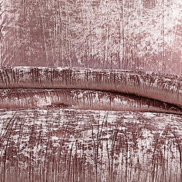 Benjara Jay 2 Piece Twin Comforter Set, Polyester Velvet, Deluxe Texture, Pink