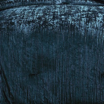 Benjara Jay 2 Piece Twin Comforter Set, Polyester Velvet, Deluxe Texture, Blue