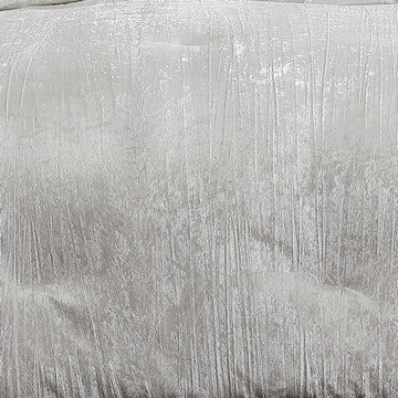 Benjara Jay 7 Piece Queen Comforter Set, White Polyester Velvet Deluxe Texture