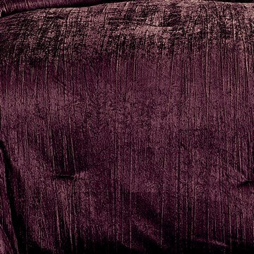 Benjara Jay 7 Piece Queen Comforter Set, Purple Polyester Velvet, Deluxe Texture