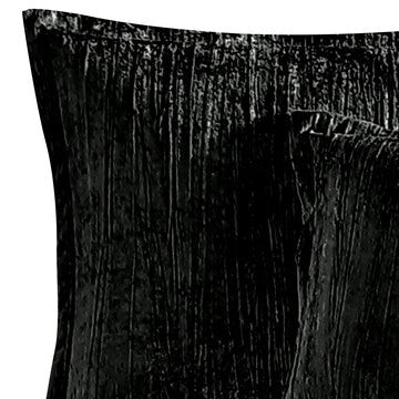 Benjara Jay 7 Piece King Comforter Set, Polyester Velvet, Deluxe Texture Black