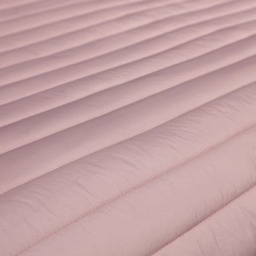 Benjara Cabe 3 Piece Queen Comforter Set, Polyester Puffer Channel Quilt, Rose Pink