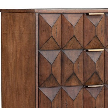 Benjara Ivy 48 Inch Tall Dresser Chest, 5 Drawers, Textured, Pine Wood, Dark Brown