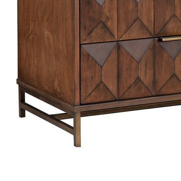 Benjara Ivy 48 Inch Tall Dresser Chest, 5 Drawers, Textured, Pine Wood, Dark Brown