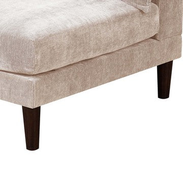Benjara Rio 33 Inch Modular Single Arm Corner Chair, 2 Lumbar Cushions, Blush Pink