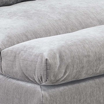 Benjara Luna 35 Inch Modular Armless Chair, Three Layer Plush Cushioned Seat, Gray