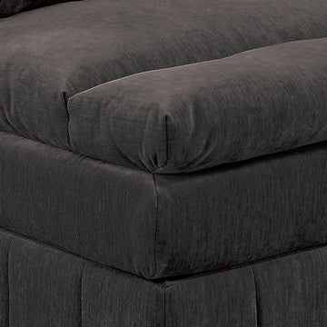 Benjara Luna 35 Inch Modular Armless Chair, 3 Layer Plush Cushion Seat, Dark Gray