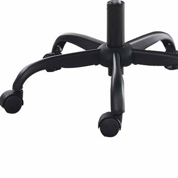 Benjara Rue 27 Inch Ergonomic Office Chair, Faux Leather Swivel Seat, Black, Blue