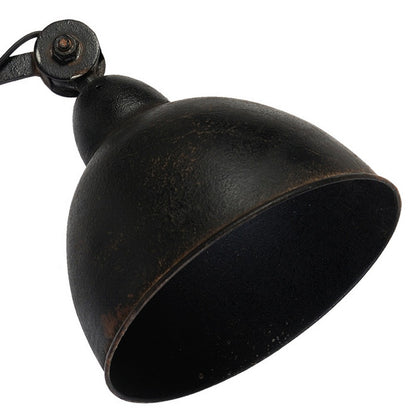 Benjara 18 Inch Wall Mounted Lamp, Extendable Accordion Arm, Iron, Antique Black