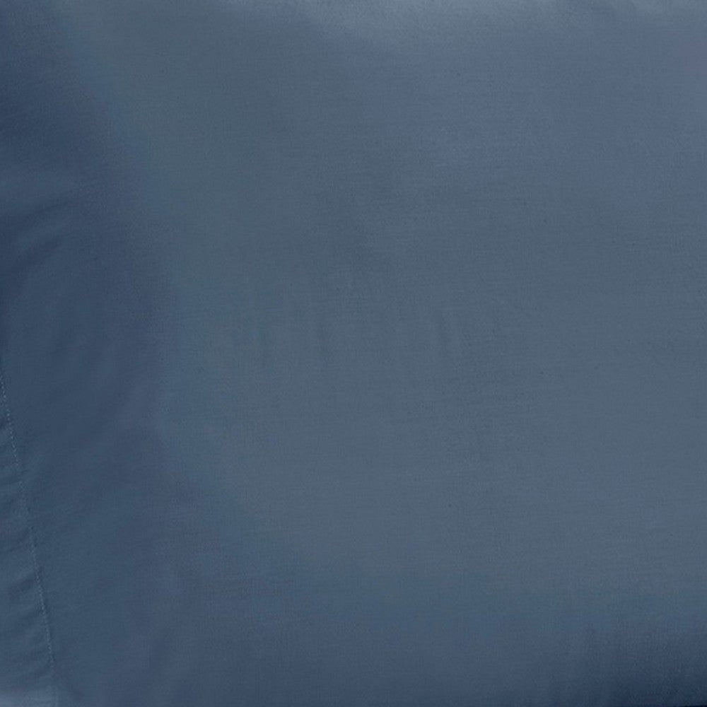 The Urban Port Ivy 4 Piece King Size Cotton Ultra Soft Bed Sheet Set, Prewashed, Dark Blue