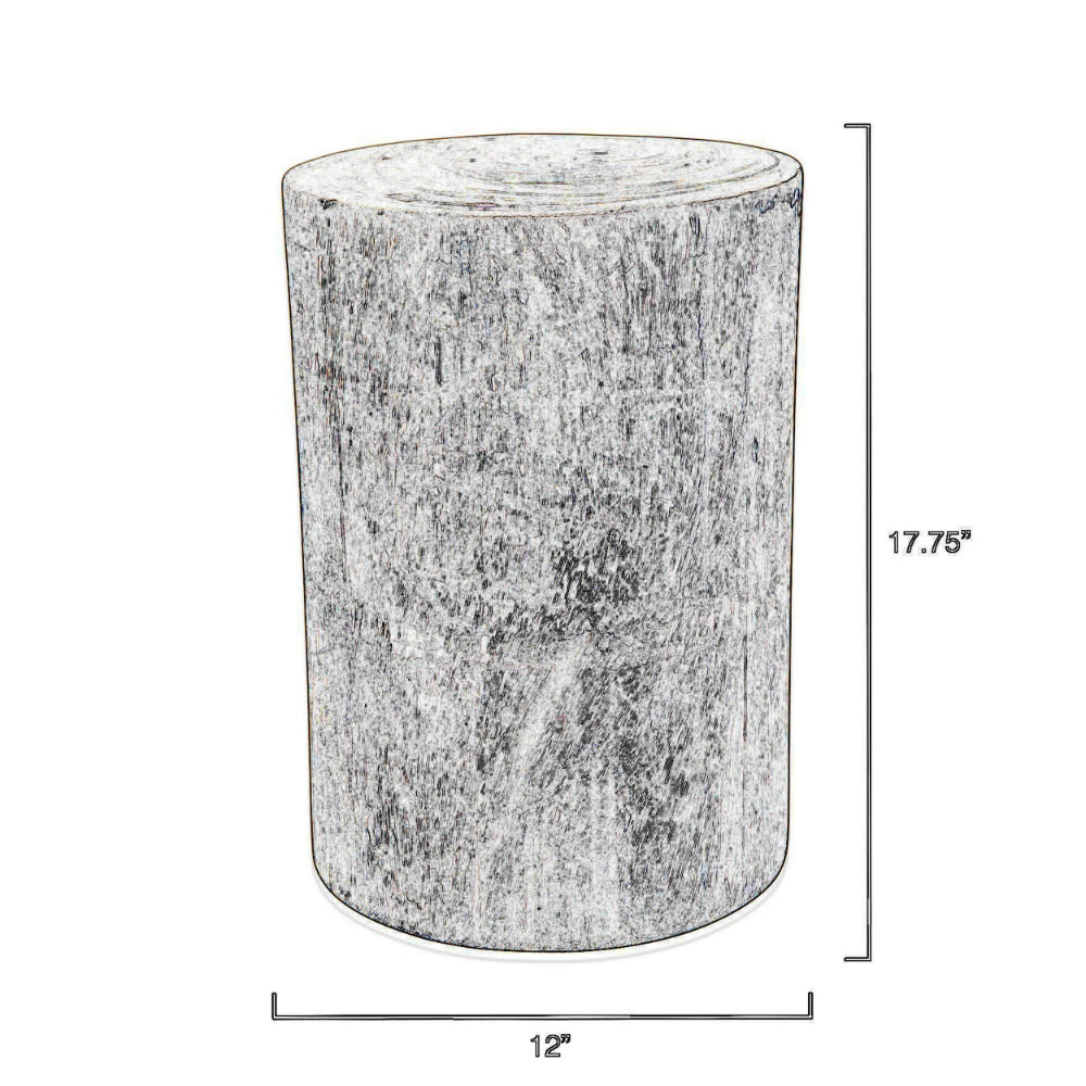 Benjara 18 Inch Modern Side End Table, Tree Log Design, Paulownia Wood, Natural