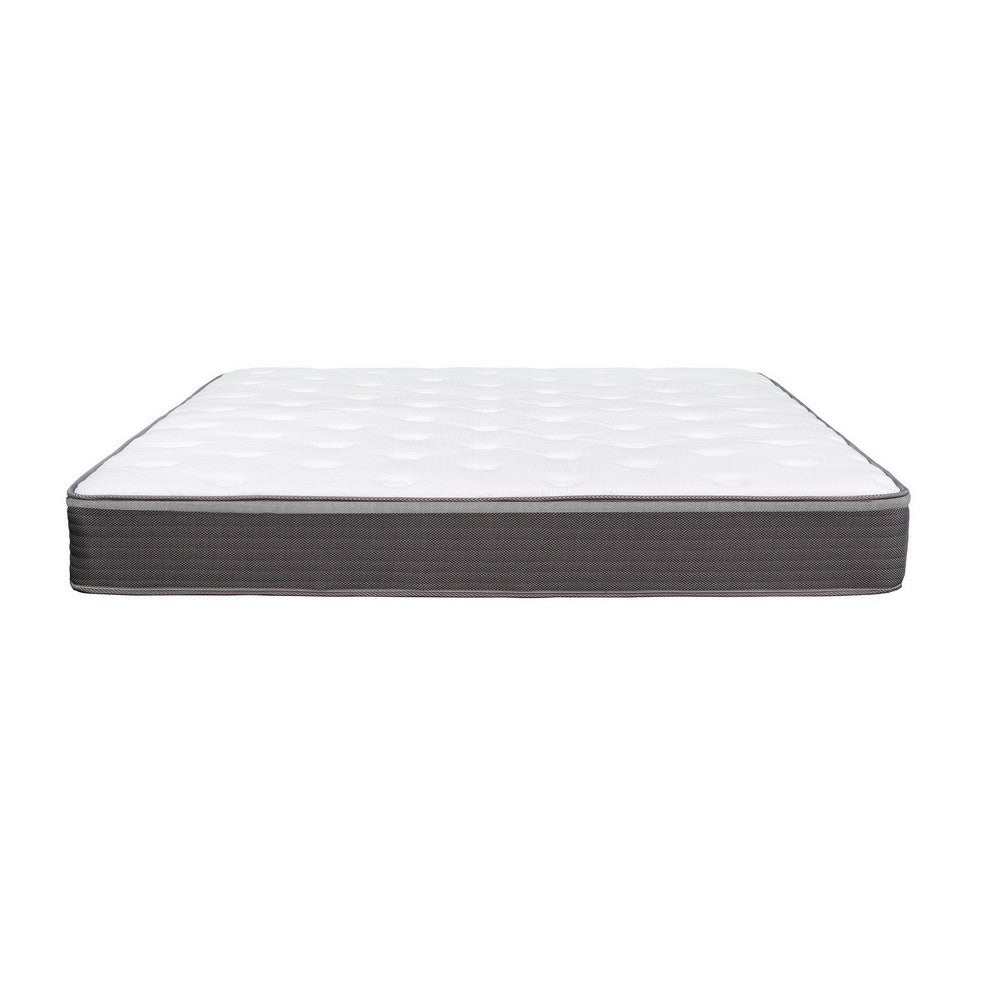Benjara Cari 12 Inch Hybrid Queen Size Mattress, Cool Gel Memory Foam, Pocket Coil