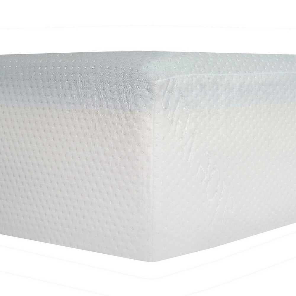 Benjara Que 6 Inch Full Size Memory Foam Mattress, Gel Infused, Fabric Upholstery