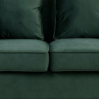 Benjara Zion 53 Inch Accent Loveseat, Nailhead Trim, Button Tufted, Green Velvet