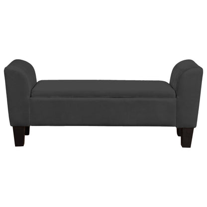 Benjara 55 Inch Accent Storage Bench with Performance Velvet Upholstery, Black