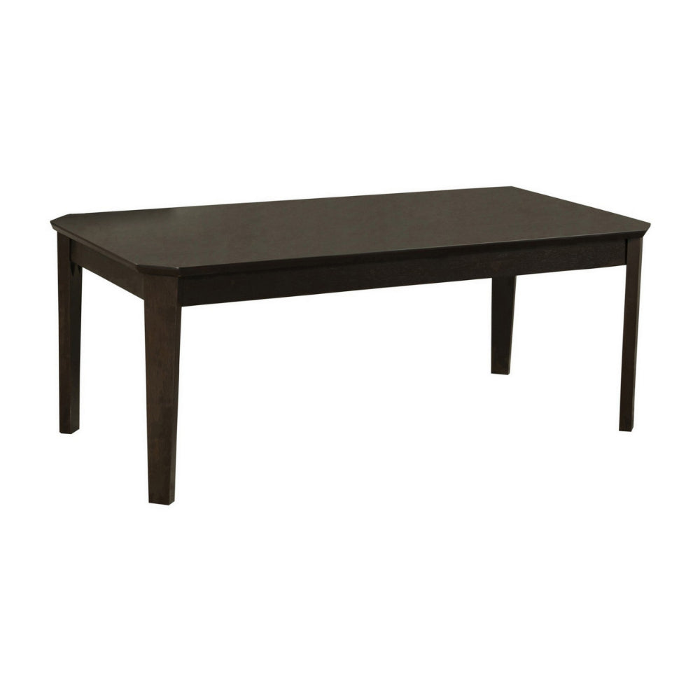 Benjara 3 Piece Rectangular Coffee And Square End Table Set, Sleek Espresso Brown