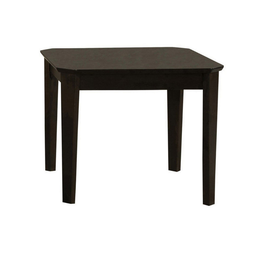 Benjara 3 Piece Rectangular Coffee And Square End Table Set, Sleek Espresso Brown