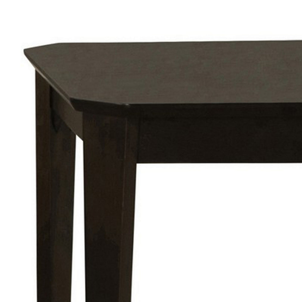 Benjara 3 Piece Rectangular Coffee And Square End Table Set, Sleek Espresso Brown