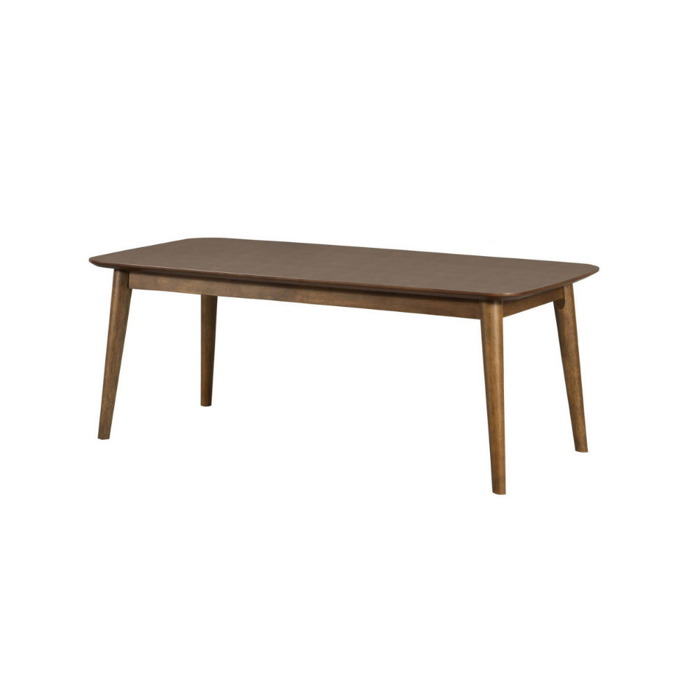 Benjara 3 Piece Rectangular Coffee And Square End Table Set, Rich Walnut Brown Wood