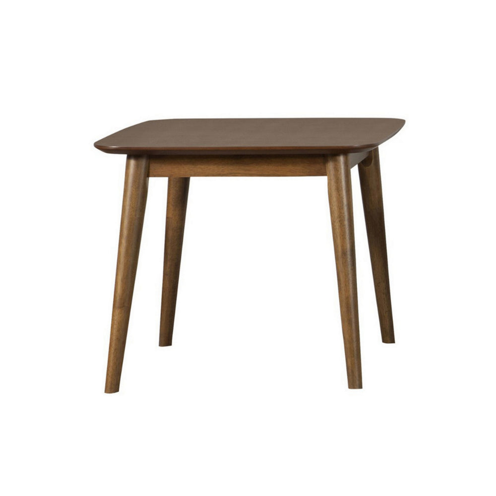 Benjara 3 Piece Rectangular Coffee And Square End Table Set, Rich Walnut Brown Wood
