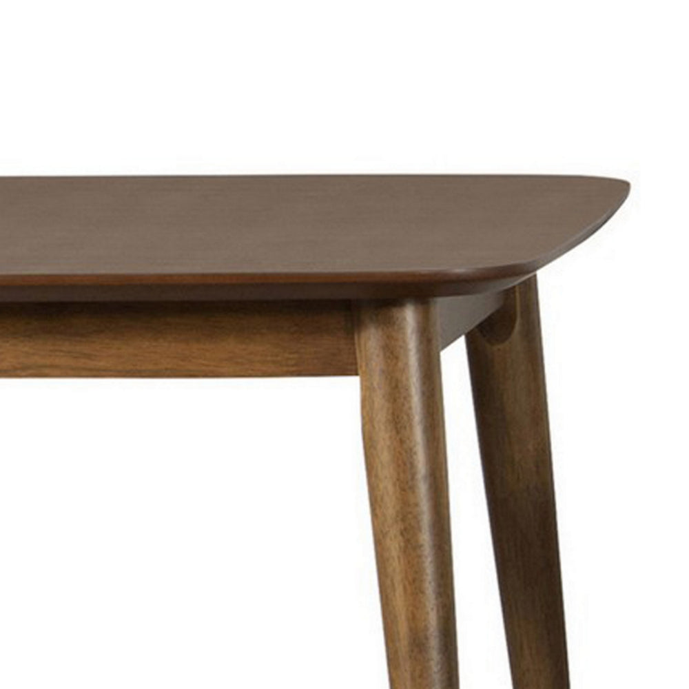 Benjara 3 Piece Rectangular Coffee And Square End Table Set, Rich Walnut Brown Wood