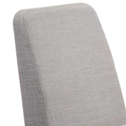 Benjara Lee Set of 2 Modern Wood Dining Chairs, Cushioned Seats, Tapered Legs, Gray
