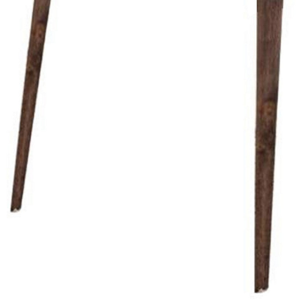 Benjara Lee 59 Inch Rectangular Dining Table, Tapered Legs, Modern Brown Grain Wood