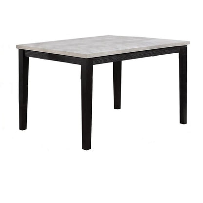 Benjara 5 Piece Dining Set, Rectangular Table, 4 Chairs, Padded, Espresso Brown