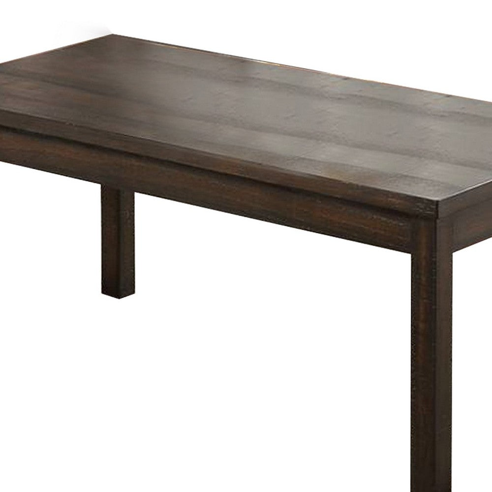 Benjara 3 Piece Coffee Table And End Table Set, Wood Tabletops, Dark Brown Finish