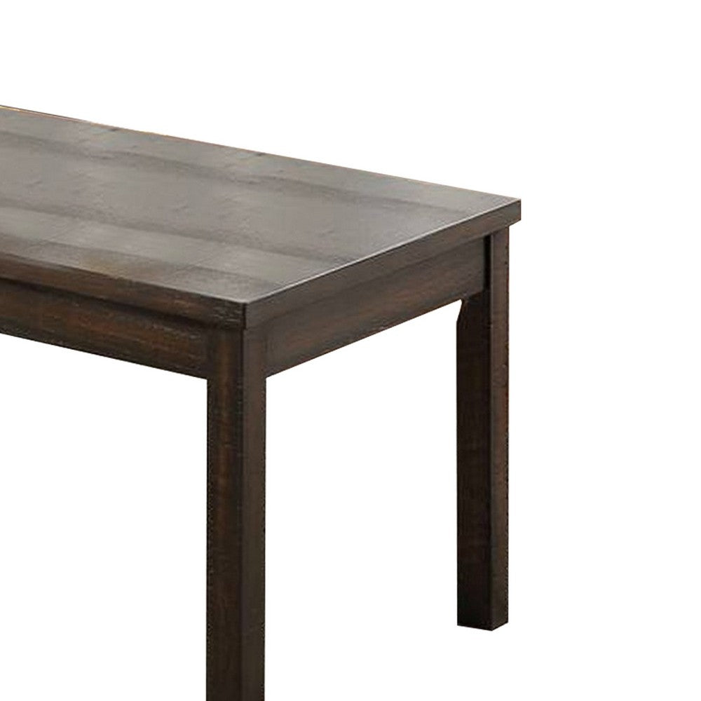 Benjara 3 Piece Coffee Table And End Table Set, Wood Tabletops, Dark Brown Finish