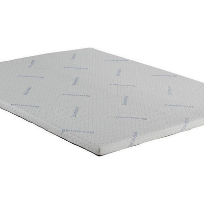 Benjara Neko 2 Inch Plush King Size Mattress Topper, Soft NU TEX Polyurethane Foam