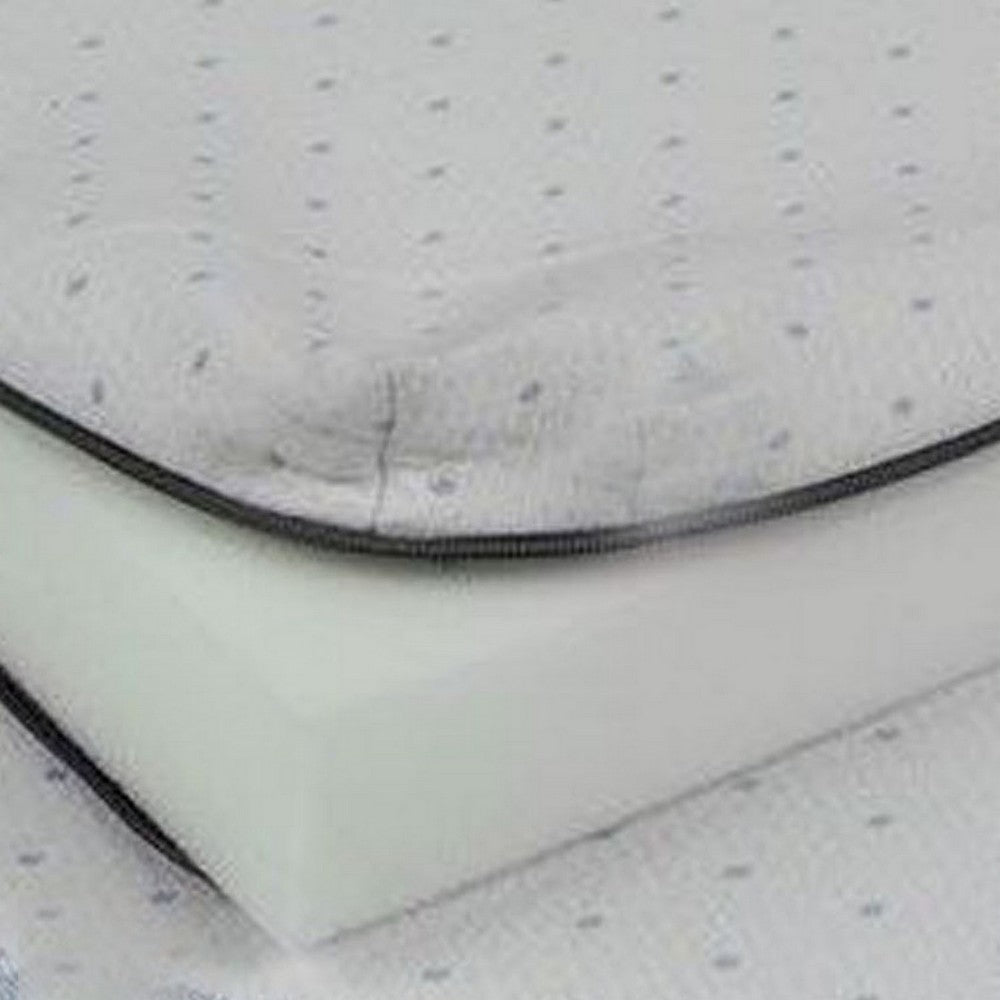 Benjara Neko 2 Inch Plush Full Size Mattress Topper, Soft NU TEX Polyurethane Foam