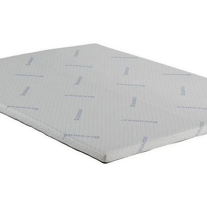 Benjara Elf 2 Inch Quilted King Size Mattress Topper for Bed, Soft Memory Foam